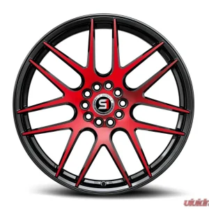 Spec-1 SP-65 Wheel 17x8 5x100 | 5x114.3 42mm Gloss Black & Red Machined - Image 1