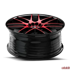 Spec-1 SP-65 Wheel 17x8 5x100 | 5x114.3 42mm Gloss Black & Red Machined - Image 4