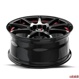 Spec-1 SP-67 Wheel 17x7 5x112 | 5x114.3 42mm Gloss Black & Red Line - Image 4