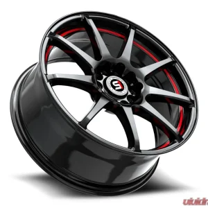 Spec-1 SP-67 Wheel 17x7 4x100 | 4x114.3 42mm Gloss Black & Red Line - Image 3