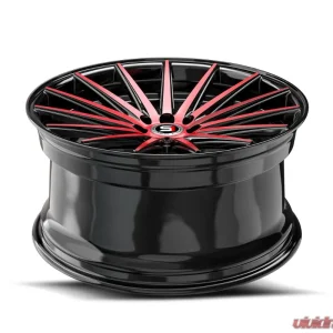 Spec-1 SP-69 Wheel 17x7.5 5x108 | 5x114.3 42mm Gloss Black & Red Machined - Image 4