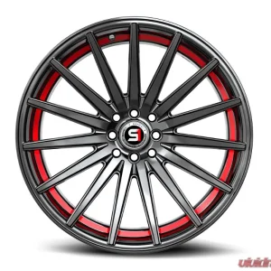 Spec-1 SP-69 Wheel 17x7.5 5x110 | 5x114.3 42mm Gloss Black & Red Undercut - Image 1