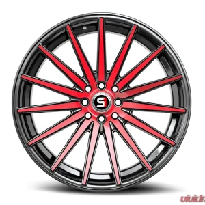 Spec-1 SP-69 Wheel 18x8 5x100 | 5x114.3 38mm Gloss Black & Red Machined - Image 1