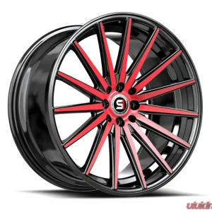 Spec-1 SP-69 Wheel 18x8 5x110 | 5x114.3 38mm Gloss Black & Red Machined - Image 2
