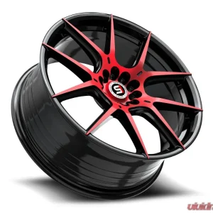 Spec-1 SP-71 Wheel 17x8 5x108 | 5x114.3 42mm Gloss Black & Red Machined - Image 3