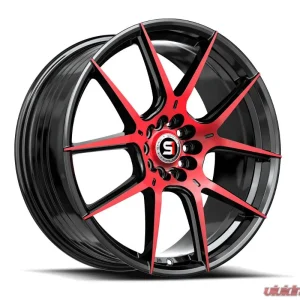Spec-1 SP-71 Wheel 17x8 4x100 | 4x114.3 42mm Gloss Black & Red Machined - Image 2