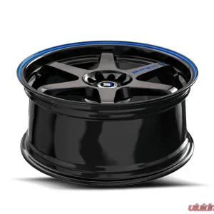 Spec-1 SPT-33 Wheel 15x8 4x100 | 4x114.3 20mm Gloss Black & Blue Line - Image 4