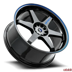 Spec-1 SPT-33 Wheel 17x8 5x100 | 5x114.3 38mm Gloss Black & Blue Line - Image 3