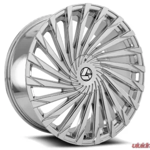Azara 501 Wheel 24x9 Blank 5x|6x 18mm Nano Chrome - Image 1
