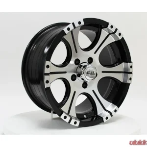 Scale 4x4 Ace Series S333 Wheel 15x8.0 5x114.3 0mm Black w/ Machined Face - Image 2