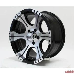 Scale 4x4 Ace Series S333 Wheel 15x8.0 5x114.3 0mm Black w/ Machined Face - Image 3