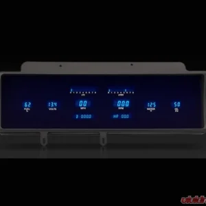 Dakota Digital VFD3-70C-MAL-Z 6 Gauge Instrument System Blue & Teal for 1970-1972 Chevrolet Chevelle, Malibu, El Camino - Image 1