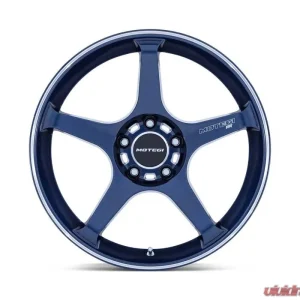MOTEGI Racing MR159 Battle V Wheel 18x9.5 5X114.3 15 Obsidian Blue w/Machined Lip Stripe - Image 3