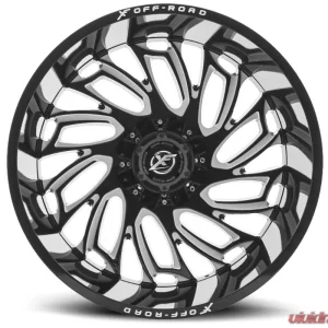 XF Off-Road XF-207 Wheel 22x12 5x127|5x139.7 -44mm Gloss Black Milled - Image 1