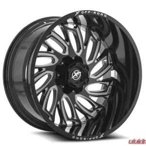 XF Off-Road XF-207 Wheel 22x12 5x127|5x139.7 -44mm Gloss Black Milled - Image 2