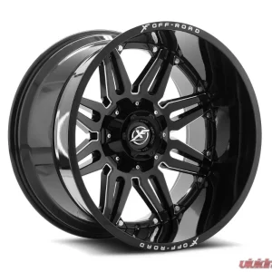 XF Off-Road XF-204 Wheel 24x14 Blank -76mm Gloss Black Milled - Image 1