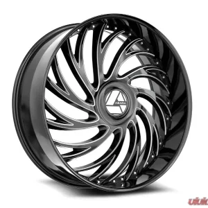 Azara AZX-101 Wheel 26x9.5 Blank 15mm Gloss Black & Milled - Image 1