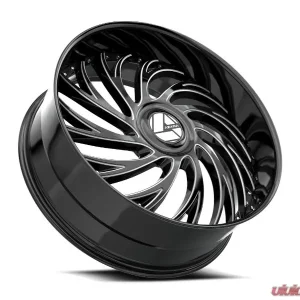 Azara AZX-101 Wheel 28x9.5 Blank 15mm Gloss Black & Milled - Image 3