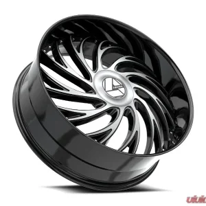 Azara AZX-101 Wheel 30x9.5 6x135|6x139.7 22mm Gloss Black & Machined - Image 3