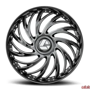 Azara AZX-101 Wheel 30x9.5 Blank 15mm Gloss Black & Milled - Image 2
