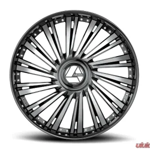 Azara AZX-102 Wheel 24x9 5x115|5x120 15mm Gloss Black & Machined - Image 2