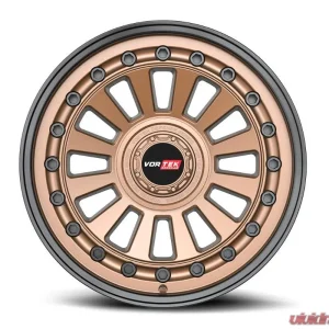 Vortek VRD-702 Radar Wheel 18x9 Blank 12mm Matte Bronze w/ Black Bolts & Lip - Image 2
