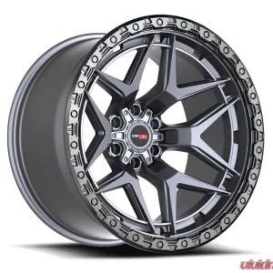 Vortek VRT-603 Atheno Wheel 17x9 6x135|6x139.7 12mm Matte Titanium w/ Black Bead Ring - Image 1