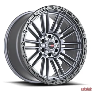 Vortek VRT-604 Zeus Wheel 17x9 5x127|5x139.7 0mm Matte Titanium w/ Black Bead Ring - Image 1