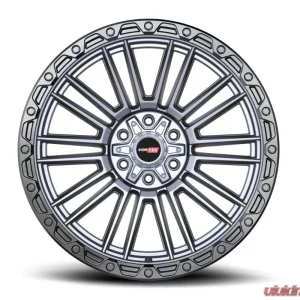Vortek VRT-604 Zeus Wheel 17x9 5x127|5x139.7 0mm Matte Titanium w/ Black Bead Ring - Image 2