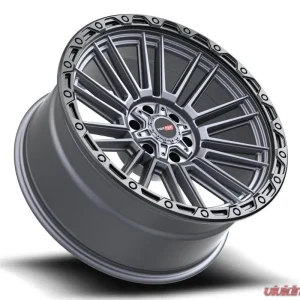 Vortek VRT-604 Zeus Wheel 17x9 5x127|5x139.7 0mm Matte Titanium w/ Black Bead Ring - Image 3