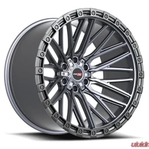 Vortek VRT-608 Apollo Wheel 17x9 6x135|6x139.7 0mm Matte Titanium w/ Black Bead Ring - Image 1