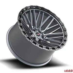 Vortek VRT-608 Apollo Wheel 20x12 6x135|6x139.7 -44mm Matte Titanium w/ Black Bead Ring - Image 3