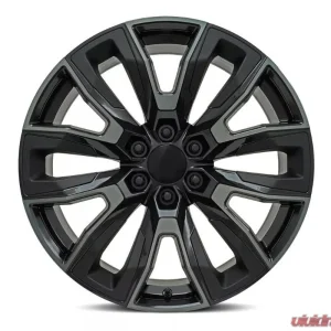 Factory Reproductions FR 207 Wheel 22x9 6x139.7 28mm Gloss Black Machine Face w/ Dark Tint & Satin Black Inserts - Image 3