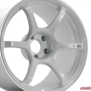 Advan RG-4 Wheel 17x8 5x114.3 54mm Racing White Metallic & Ring - Image 2
