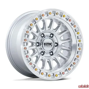 KMC KM552 IMS 20x9 8x165.1 0mm Gloss Silver w/Machined Face - Image 1