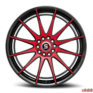 Spec-1 SP-64 Wheel 17x8 5x108|5x114.3 42mm Gloss Black & Red Machined - Image 1
