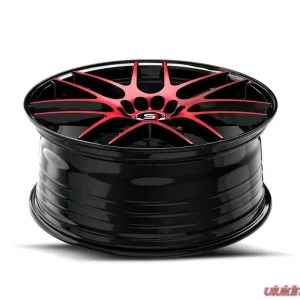 Spec-1 SP-65 Wheel 17x8 5x105|5x114.3 42mm Gloss Black & Red Machined - Image 4