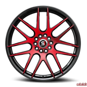 Spec-1 SP-65 Wheel 20x8.5 5x112|5x114.3 38mm Gloss Black & Red Machined - Image 1