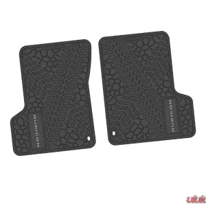 2 Pieces Black w/ Silver Insert Tire Tread/Scorched Earth Scene w/ RUBICON Insert Jeep Wrangler TJ | LJ 2 Door 2003-2006 - Image 1