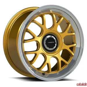 Vision 478 Alpine Wheel 17x8 5x4.25 | 5x4.5 38mm Gold Machined Lip - Image 1