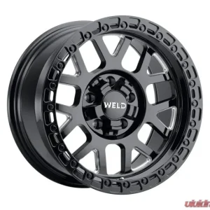 Weld Racing Cinch W105 Wheel 20x10 5x127 5x139.7 ET-18 BS 4.75 Gloss Black Milled | Gloss Black Ring 87.1 - Image 1