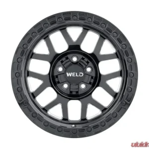 Weld Racing Cinch W105 Wheel 20x10 5x127 5x139.7 ET-18 BS 4.75 Gloss Black Milled | Gloss Black Ring 87.1 - Image 2