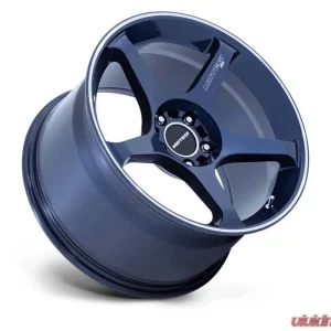 MOTEGI Racing MR159 Battle V Wheel 18x9.5 5x120 0mm Obsidian Blue W/ Machined Lip Stripe - Image 2