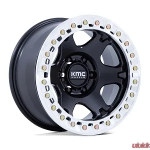 KMC Wheels KM238 VI Beadlock Wheel 17x9 0x0 -12mm Satin Black w/Machined Ring - Image 1