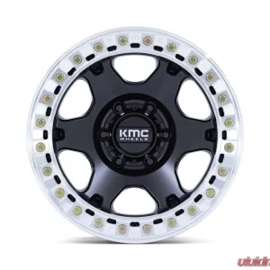 KMC Wheels KM238 VI Beadlock Wheel 17x9 0x0 -12mm Satin Black w/Machined Ring - Image 3