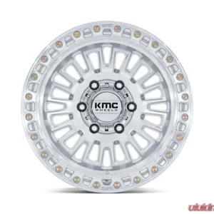 KMC Wheels KM554 Aztec Wheel 17x8.5 5x127 0mm Gloss Silver w/Machined Face - Image 3