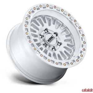 KMC Wheels KM554 Aztec Wheel 17x8.5 6x139.7 0mm Gloss Silver w/Machined Face - Image 2