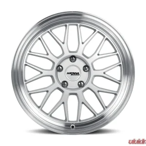Katana Racing KR06 Wheel 18x8 5x100 40mm Glossy Silver Machine Lip - Image 2