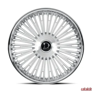 Dolce Wheels Dolce Luxury Razzo Wheel 24x10 Glossy Silver Brush Face Stainless Lip - Image 2