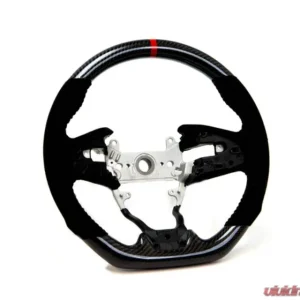 PRL Motorsports Carbon and Suede Steering Wheel with Red Stitching for Honda Civic 2016-2021 - Image 1